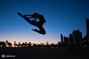 Silhouettes in Australia. Pictured is dancer Stephanie Guo. (photo by dancer Daniella Wollensak)
