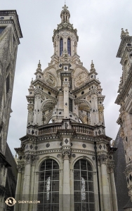 The château was built during the first half of the sixteenth century. This tower houses its most famous features - a double spiral staircase said to be designed by Leonardo da Vinci. (Photo by clarinet player Kiril Penchev)
