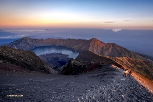 Mūsu bezbailīgais kontrabasists kāpj arī kalnos. Rinjani kalns ir aktīvs vulkāns Lombokas salā, Indonēzijā, un tā augstums ir 3726 metri virs jūras līmeņa. Tas viss vairs nav svarīgi, TK ir gatavs izaicinājumam.
